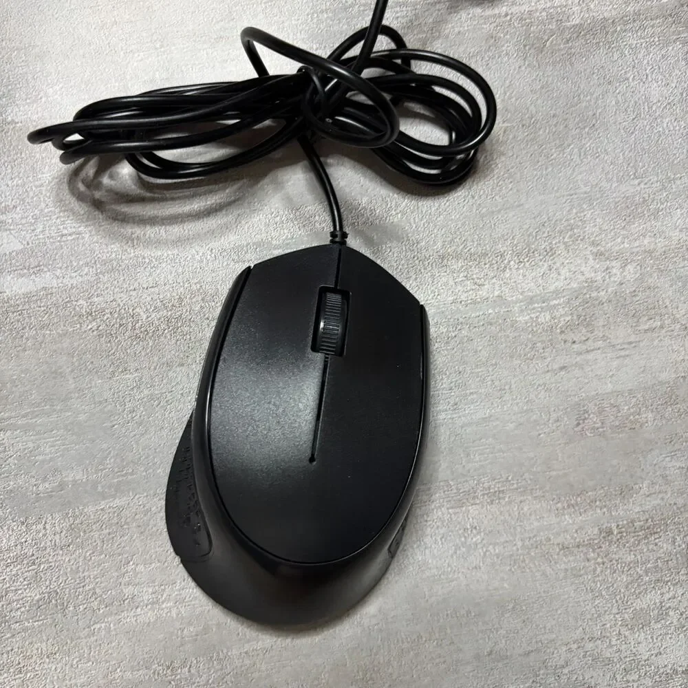 iMicro NWT Black Chorded Classic Design USB Optical Mouse